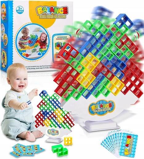 Skládačka TETRIS balanční STAVEBNICE RODINNÁ arkádová LOGICKÁ hra
