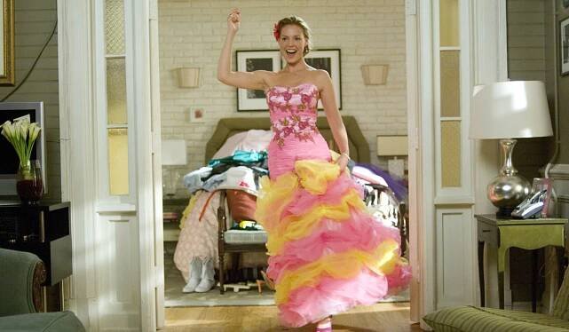 Editorial use only. No book cover usage.
Mandatory Credit: Photo by Barry Wetcher/Spyglass/Kobal/REX/Shutterstock (5885647e)
Katherine Heigl
27 Dresses - 2008
Director: Anne Fletcher
Fox 2000/Spyglass Entertainment
USA
Scene Still
Comedy
Twenty Seven Dresses
27 robes