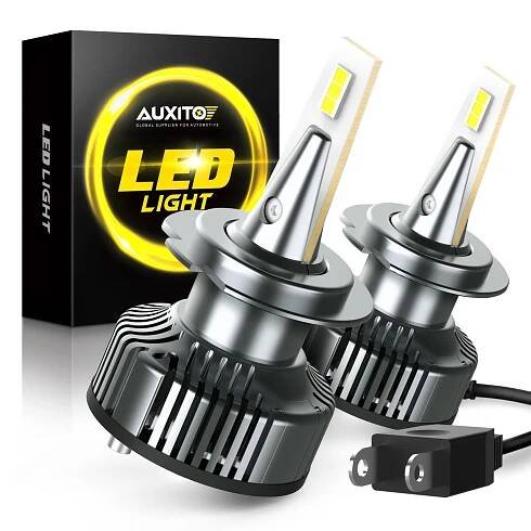 H7 LED Bulbs, 16000LM 6500K Xenon White, Compact Design, Halogen Replacement