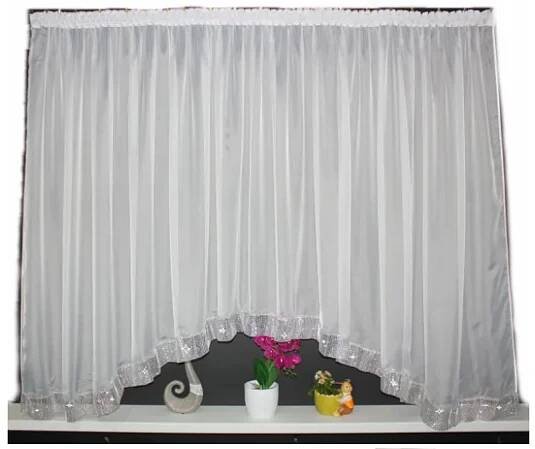 Oblouková voálová záclona Lucy 400x150cm bílá