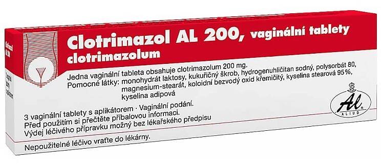 CLOTRIMAZOL AL200 3 vaginální tablety + aplikátor