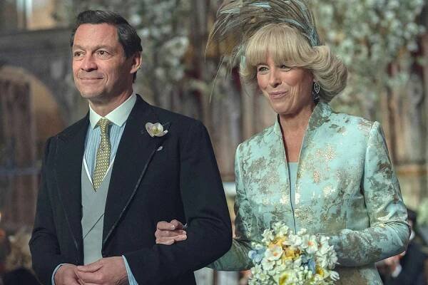 The Crown Season 6 Dominic West and Olivia Williams and Prince Charles and Camilla