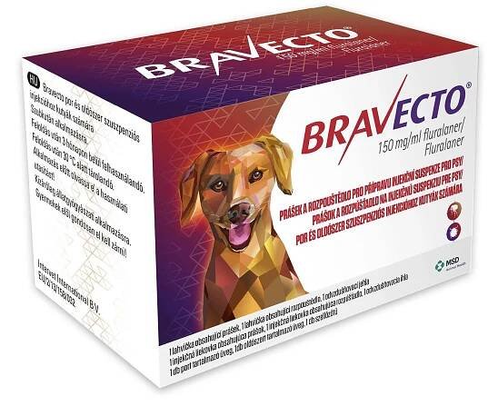 Bravecto injekční chrání 12 měsíců před klíšťaty a blechami!