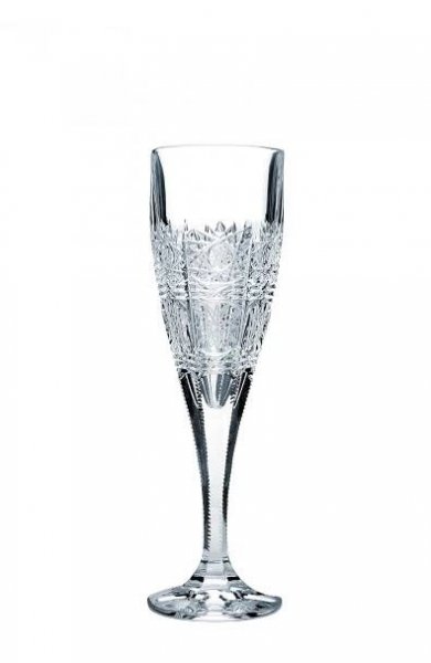 Broušená křišťálová sklenička na sekt Crystal BOHEMIA