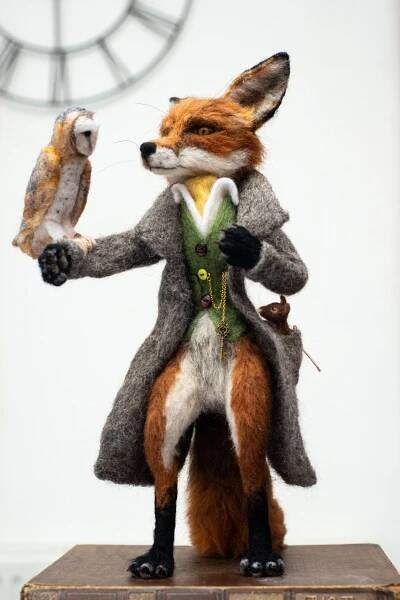 Excited to share the latest addition to my #etsy shop: Casper and friends - Needle felted fox, barn owl and mouse. Hand… | Needle felted fox, Felt animals, Felt fox