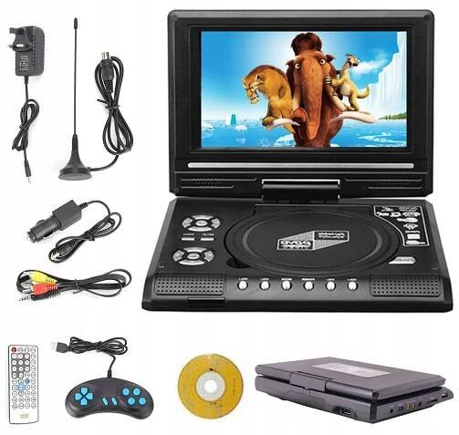 PŘENOSNÝ DVD PŘEHRÁVAČ USB/SD PRO VIDEOHRY, KONZOLE 7,8 PALCŮ