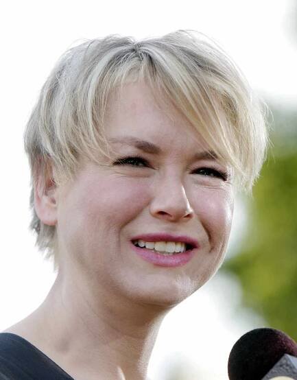 Renee Zellwegger with a pixie cut