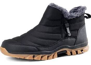 Pánská zimní obuv MIXI FASHION Zimní sněhule – teplé outdoorové boty s protiskluzovou podrážkou Barva: Černá, Velikost: 39