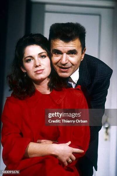 French actors Veronique Genest and Jean-Pierre Kalfon star in Danger Amour by Gerard Levoyer. The play is being performed at the Theatre Grevin in...
