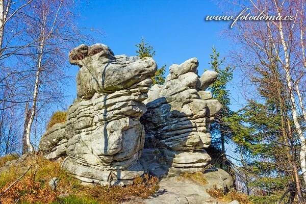 Skalní útvar, Skalniak, Lisi Grzbiet, Národní park Gór Stołowych