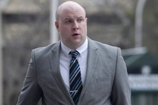 Brendan Cronin arrives at Westchester County Court in April.