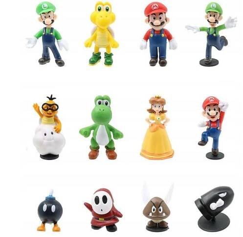 Sada figurek Super Mario Bros 12 prvků Postavy kultovní hry Nintendo