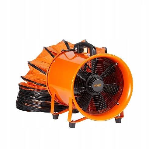 VEVOR Průmyslové dmychadlo Stavební ventilátor 255W AC 220V 298x293x370MM