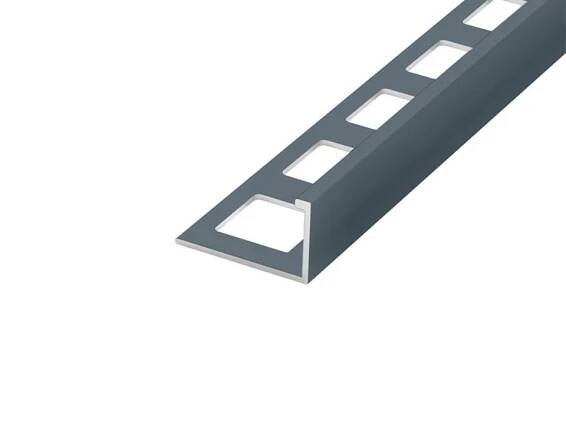 Lišta ukončovací L, premium, hliník komaxit antracit mat, v: 10mm, d: 2,5m