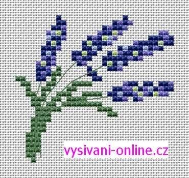 Levandule - předloha pro křížkové vyšívání