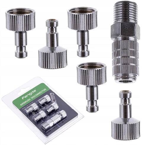 Rychlospojky pro aerograf hadice SET 6x 1/8