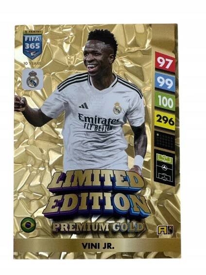 FIFA 365 2025 ADRENALYN XL PANINI LIMITED GOLD Vini Jr.