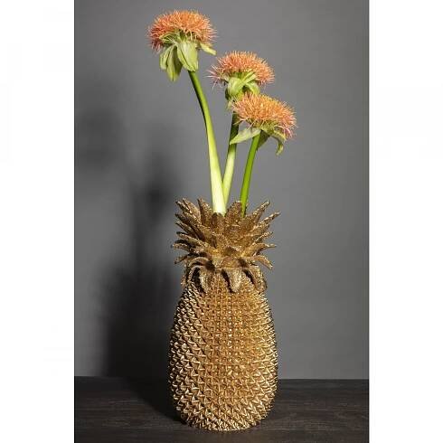 Zlatá polyresinová váza Pineapple 50cm | KARE Design