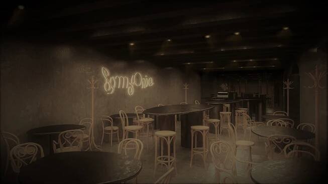 Návrh restaurace, Kobka Hořejší nábřeží, Interiorstudio