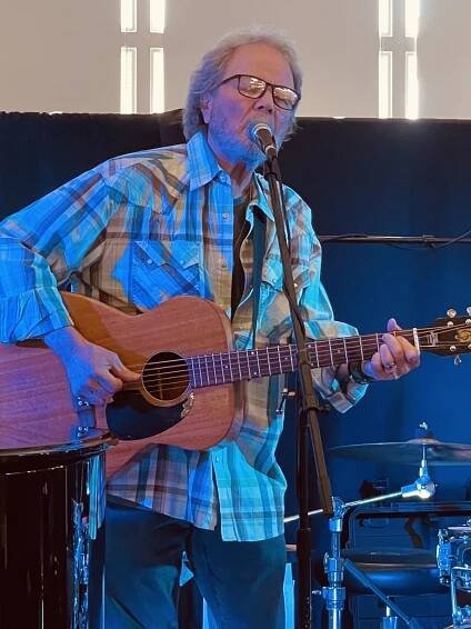 Tommy Talton at soundcheck, Druid Hills C Club, Atlanta, Ga. 8.25.23. Opening for Chuck Leavell and Randall Bramblett Show.

