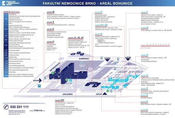 Areál Bohunice, Jihlavská 20 - Fakultní nemocnice Brno