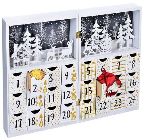 Solight Adventní kalendář Kniha 8 LED 40 x 30 cm