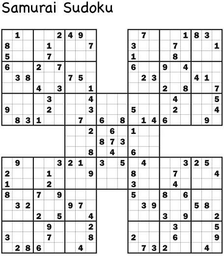 Samurai sudoku Turpress