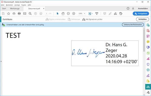 Signatur und Zeitstempel in Adobe Acrobat DC konfigurieren | Global Trust
