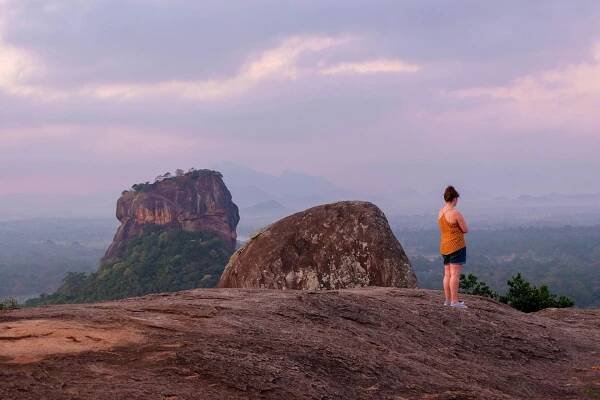view from Pidurangala at sunrise, Sri Lanka