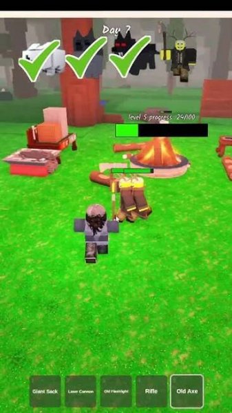 old axe is secretly OP? 99 nights in the forest #roblox #shorts