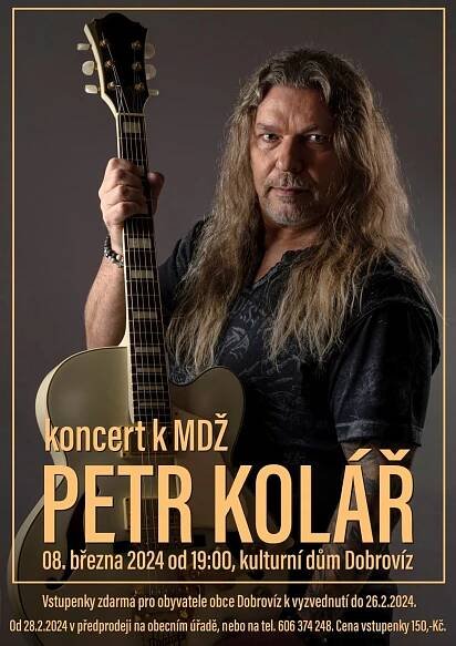 KONCERT K MDŽ - PETR KOLÁŘ - VYPRODÁNO: Obec Dobrovíz