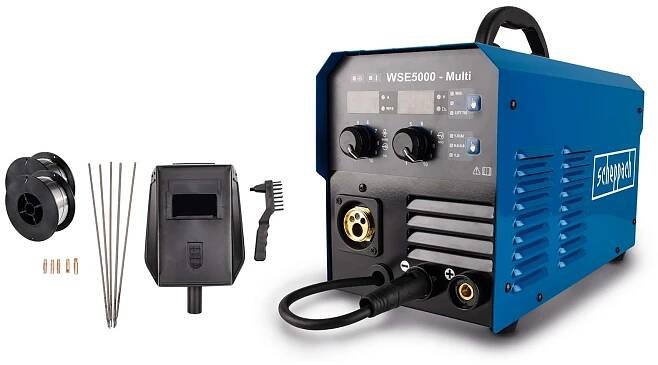 Scheppach WSE 5000 MULTI - digitální multisvářečka MMA/MIG/TIG/drátová elektroda | Nářadí Profesional