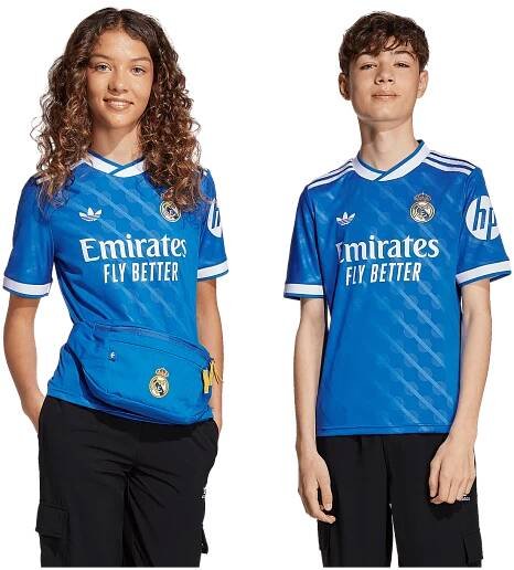 adidas Real Madrid Trikot 3rd 2025/2026 Kids Blau - blau