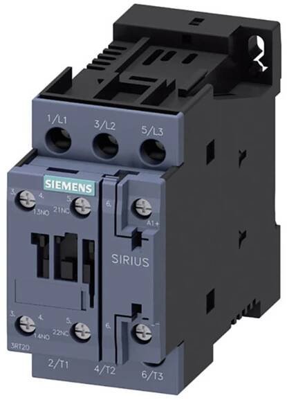 Siemens 3RT2026-1BB40 stykač 3 spínací kontakty 11 kW 24 V/DC 25 A s pomocným kontaktem 1 ks