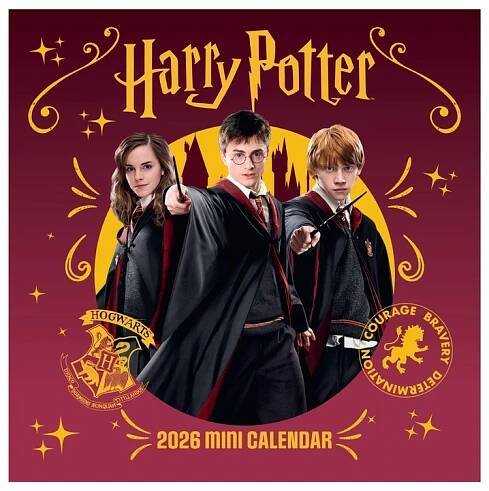 HARRY POTTER MINI KALENDÁŘ 2026 nástěnný kalendář plánovací kalendář 18x18