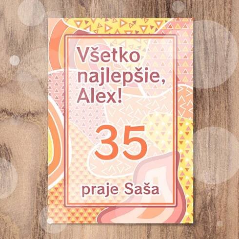 Oranžové Fleky chaosu geomety přání - trojúhelníky