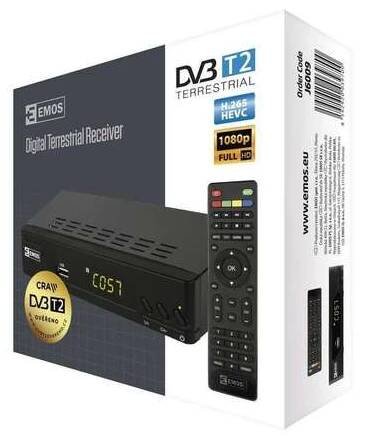 Emos EM170 HD - set-top-box DVB-T2 HEVC/h.265, USB, LAN | Patro.cz