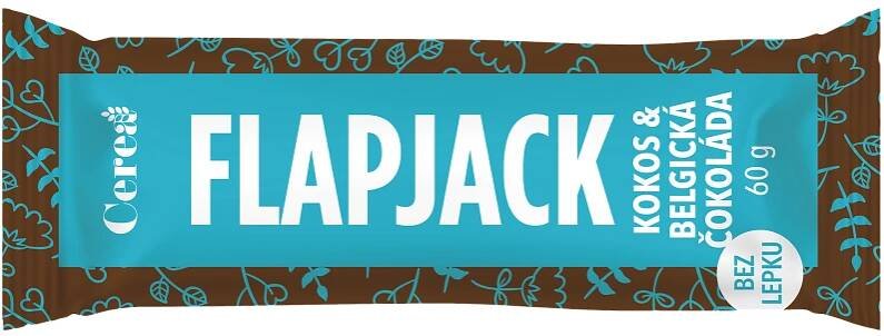 Flapjack s kokosem a belgickou čokoládou