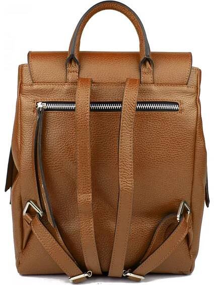 PIERRE CARDIN Dámský kožený batoh Carla Camel