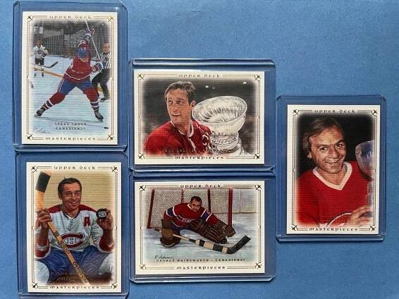 Montreal Canadiens lot 5x karet masterpieces - Hokejové karty