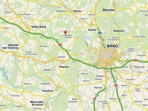 Mapa okolí 