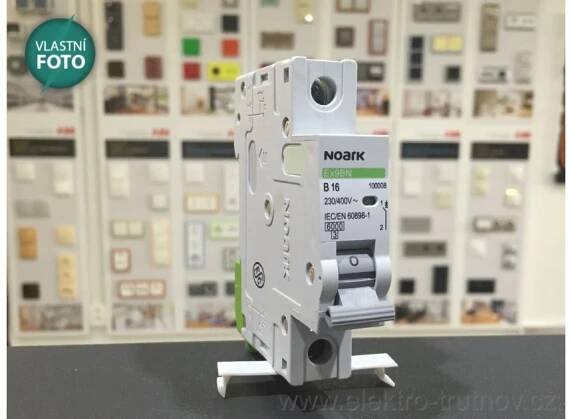 Noark Ex9BN 1P B16 /100008/ Instalační jistič 6 kA, charakteristika B, 16 A, 1pól