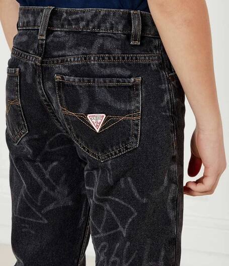 Džíny Guess | černá Oversize fit L5RA12 D5MU0