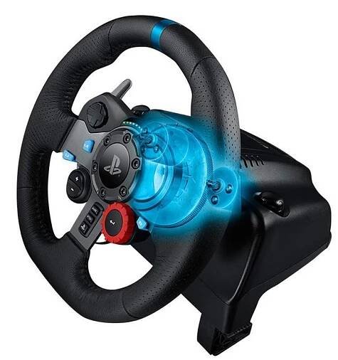 Logitech G 941-000112 herní ovladač Černá USB Volant + Pedály Analogový PC, PlayStation 4, PlayStation 5, Playstation 3