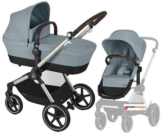 Kočárek CYBEX Eos Lux 2025, stormy blue (taupe frame)