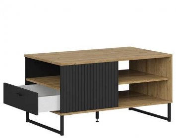 Moderní konferenční stolek ZENDA | Šuplík | Kovové nožky | BRW - ORFA nábytek