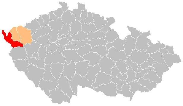 karlovarský kraj mapa chebská pánev