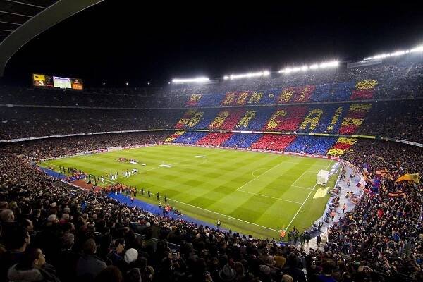 Stadion Camp nou — Stock obrázek