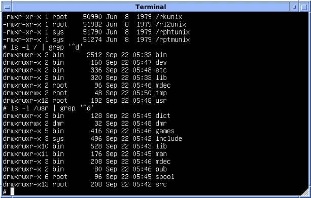 Unix filesystem