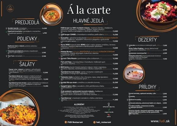 Á la carte - FUDI Restaurant
